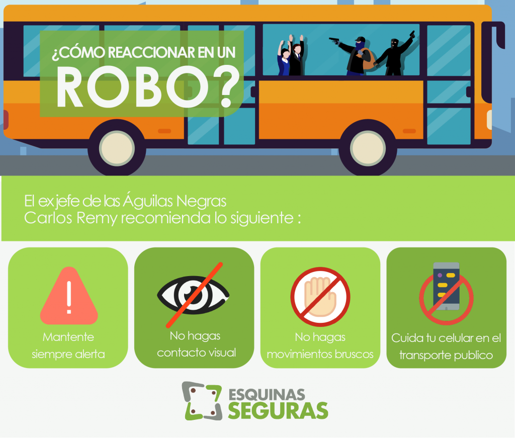 como reaccionar ante un asalto en el transporte publico