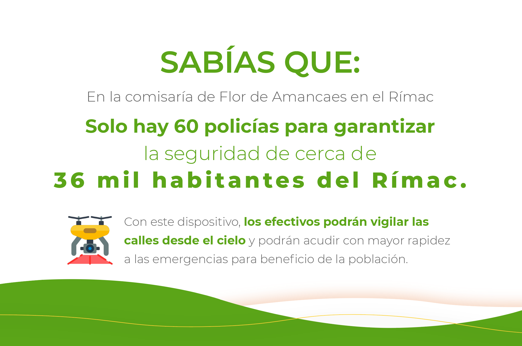 comisaria de flor de amancaes cuenta con drone